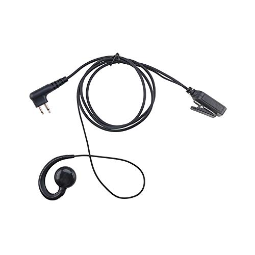 KS K-STORM CLS1110 Walkie Talkie Earpiece Headset Compatible with Motorola Radio CP200, RDM2070D, CLS1413, HKLN4604, PU Material, Black