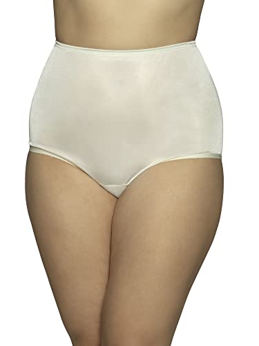 Vanity Fair Women's Perfectly Yours Ravissant Tailored Nylon Brief Panty - Size 3X-Large / 10 - Candle Glow
