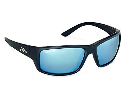 Men's Polarized Wrap Sport Sunglasses, Large Fit, Full-Coverage, Snook Gray With Cobalt Blue Mirror Lenses