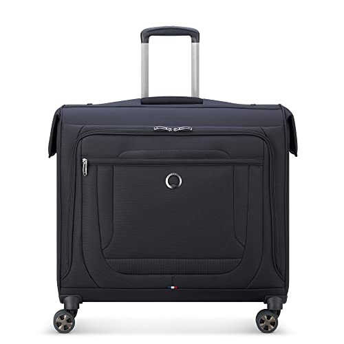 DELSEY Paris Helium DLX Carryon Garment Bag with Spinner Wheels, Black, 20 Inch