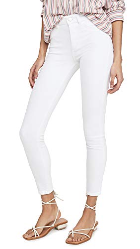 DL1961 Women's Florence Skinny Mid Rise Ankle Jeans, Milk, White, 26