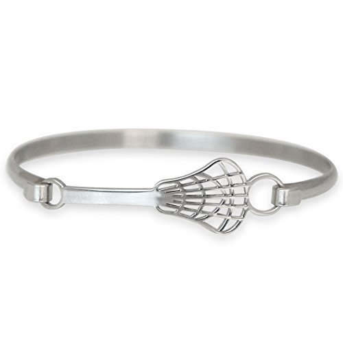 ChalkTalkSPORTS Lacrosse Bangle Bracelet | Stainless Steel | Hypo-Allergenic | Lacrosse Stick
