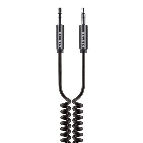 Belkin AV10113tt03 3-Feet/0.09m 3.5mm Coiled Car Stereo AUX Cable
