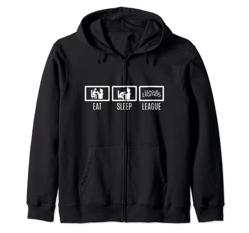 Eat Sleep League Repeat T-Shirt Challenger Shirt Zip Hoodie