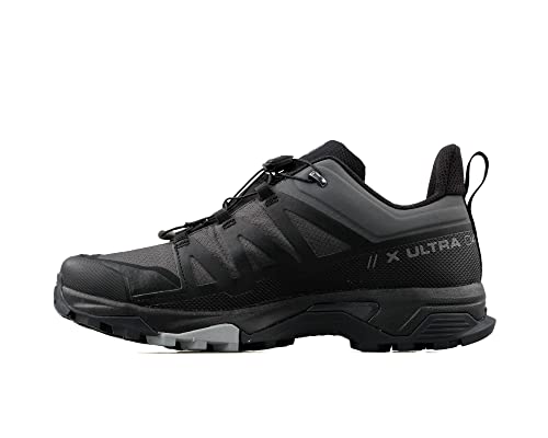 Salomon X Ultra 4 Gore-TEX Hiking Shoes for Men, Magnet/Black/Monument, 10