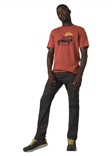 prAna Men's Standard Double Peak Pant, Charcoal, 34W x 32L