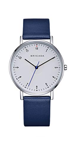BRIGADA Men's Watches Minimalist Watches for Men Simple Business Casual Waterproof Quartz Wrist Watch