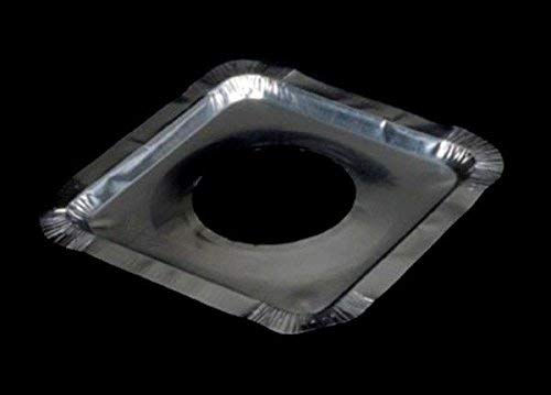 Durable Packaging Square Aluminum Foil Gas Liners - Disposable 8.5' x 8.25' Stove Burner Bibs (pack of 100)