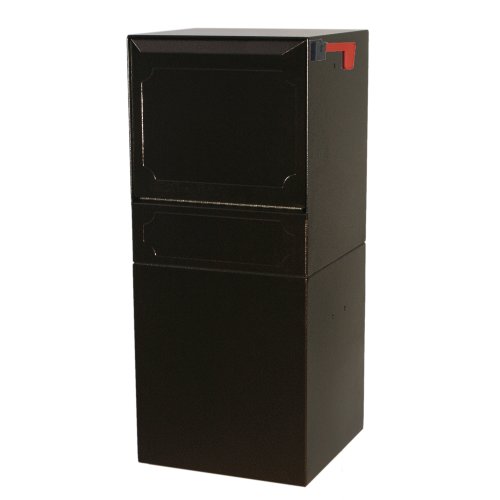 dVault Parcel Protector Vault DVU0050 Locking Mailbox with Top Mount Above Ground Post Included (Color Copper Vein)
