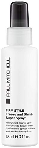 Paul Mitchell Freeze and Shine Super Hairspray, Maximum Hold, Shiny Finish Hairspray, For Coarse Hair, 3.4 fl. oz.