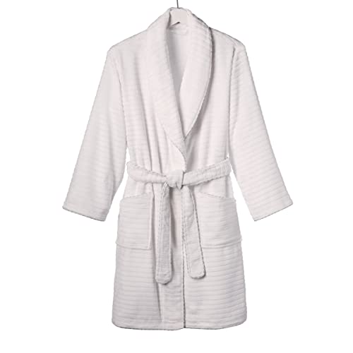 WellBeing Plush Robe, White, Medium