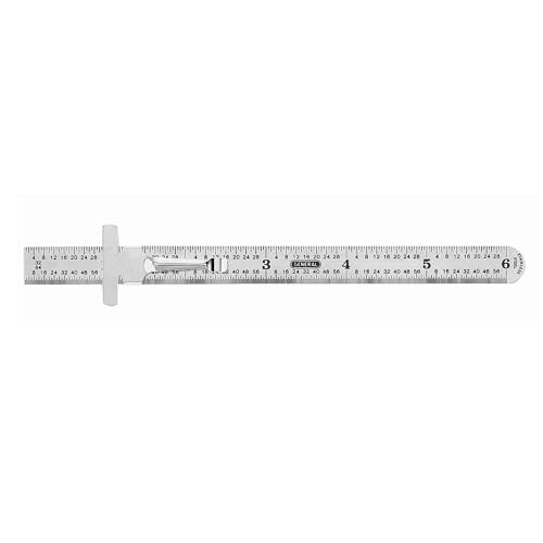 General Tools 300/1 6-Inch Flex Precision Stainless Steel Ruler, Chrome