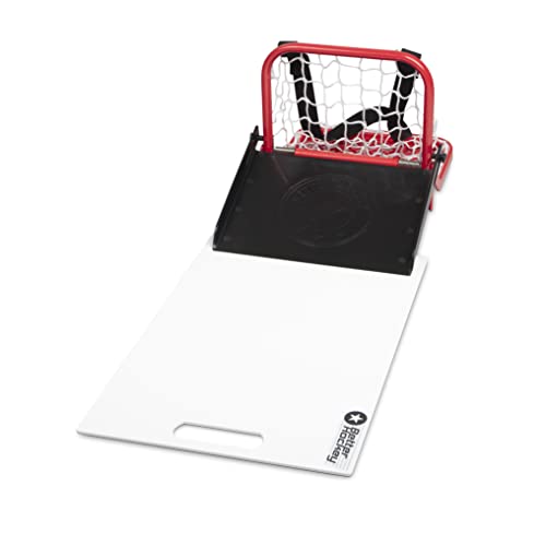 Better Hockey Extreme Sauce Combo Single - Backyard Games - Training Aid for Saucer Passing - Trick Shot Kit - Mini Goal Holds up to 40 Pucks - Shooting Pad Simulates The Feel of Real Ice