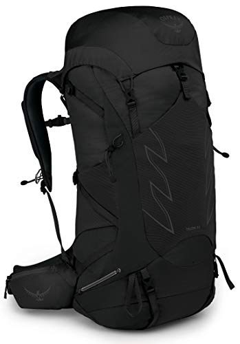 Osprey Talon 44L Men's Hiking Backpack with Hipbelt, Stealth Black, L/XL