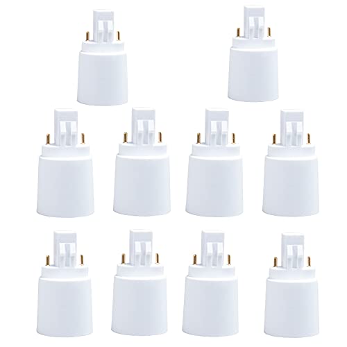 XYX GX23 to E27/E26 LED Light Sockets Adapter, Light Bulb Socket, Bulb Base Adapter, Converters Lamp Holder (Pack of 10)