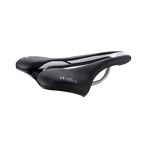 Selle Italia SLR Boost Endurance Ti316 Superflow, S, MTB and Road Bike Saddle - for Men and Women, Short Nose Racing Saddle 248 x 130mm, 202g, Black/White
