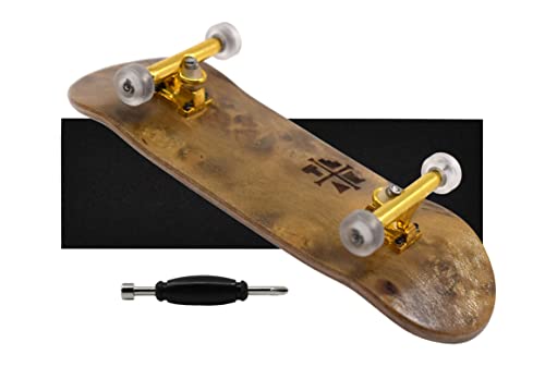 Teak Tuning Prolific Complete 32mm Fingerboard with Prodigy Trucks - Pre-Assembled - Cloud Nine Edition - Upgraded Components, Pro Board Shape and Size, Bearing Wheels, and Locknuts