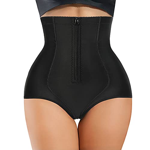 YERKOAD Women Tummy Control Shapewear Bodysuit Butt lifter Shorts Hi- Waist Trainer Panties Body Shaper Underwear Slim Corset (Medium, Black)