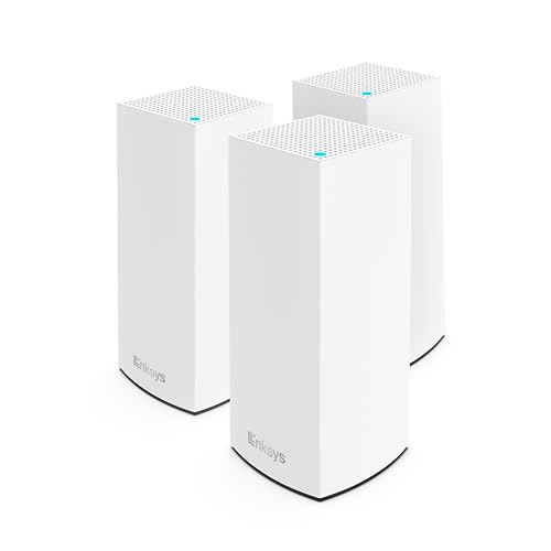 Linksys Atlas Pro 6 WiFi Router - AX5400 WiFi 6 Router - Dual-Band Mesh WiFi System -WiFi 6 Mesh Routers for Wireless Internet-Mesh Wireless Router - Connect 90+ Devices, 8,100 sq ft,MX5503 3-Pk,White