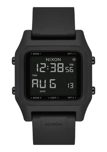 NIXON Staple A1309 - Black - 100m Water Resistant Men's Digital Sport Watch (38mm Face, 22mm PU/Rubber/Silicone Band) - Made with #Tide Recycled Ocean Plastics