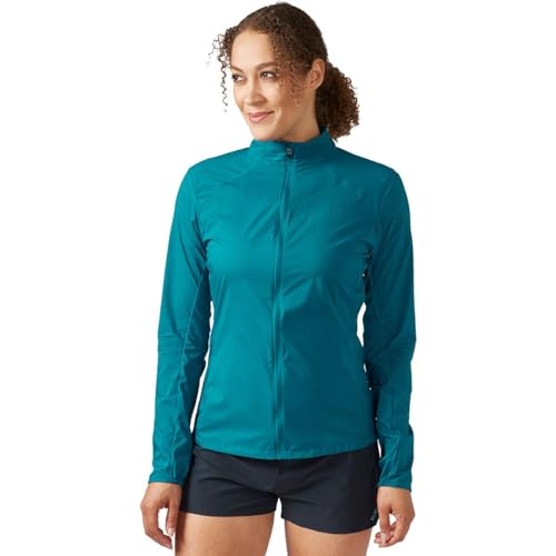 RAB Women's Windveil Ultralight Windproof Shell Jacket for Hiking, Trail Running, & Climbing - Ultramarine - Small