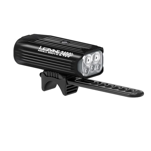 Lezyne Mega Drive 2400+ Front Bicycle Light, LED Headlight, 2400 Lumen, Road, Mountain, Gravel Bike, USB-C Rechargeable