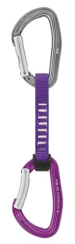 Petzl DJINN AXESS Quickdraw - Durable, Lightweight Quickdraw for Sport, Trad, and Aid Climbing - Purple - 11 cm