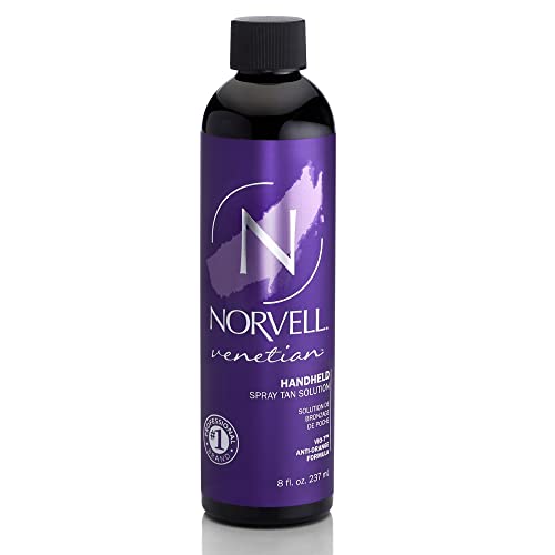 Norvell Venetian Sunless Tanning Solution, Medium Cool Violet-Brown Tan, 8 fl oz – Professional Spray Tan Solution for Spray Tan Machine - Illuminate Natural Beauty with Instant, Long-Lasting Color