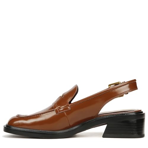 Franco Sarto Womens Giada Slingback Loafer Tobacco Brown Gloss 8 M