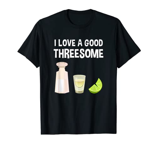 Salt Lime Tequila Threesome Bartender Bar Drink T-Shirt