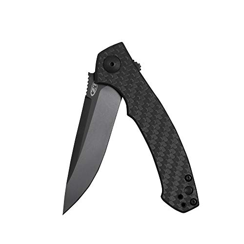 Zero Tolerance 0450CF Folding Knife, 3.25' DLC S35VN Blade, Carbon Fiber & Titanium Handle, KVT Ball-Bearing Opening, Frame Lock, 2.45oz