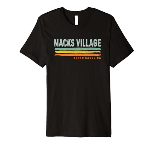 Vintage Stripes Macks Village NC Premium T-Shirt