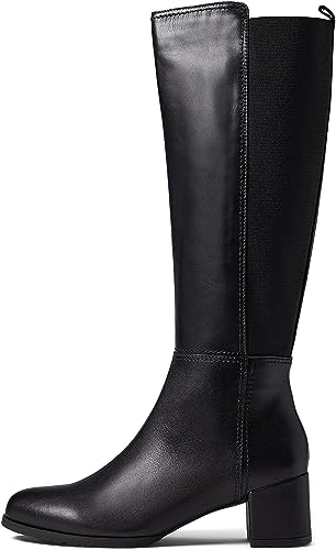 Naturalizer Womens Brent Knee High Boot Black Leather 8.5 W
