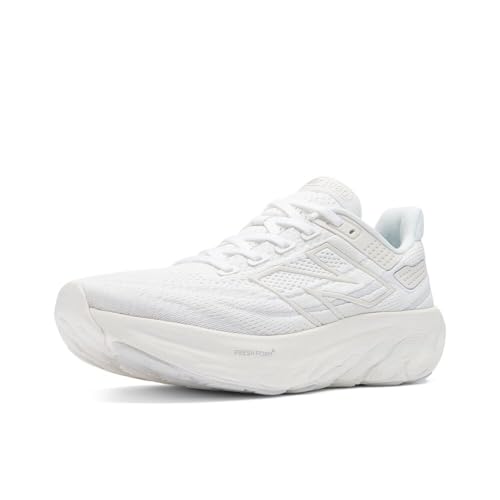 New Balance Women's W1080V13 Running Shoe, WHITE/Silver METALLIC, 9