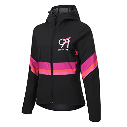 Protective womenâ€s rain jacket - water - repellent and made out of recycled polyester