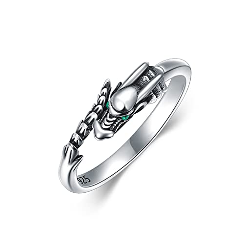 PROESS Dragon Ring Sterling Silver Dragon Jewelry for Women Size 7