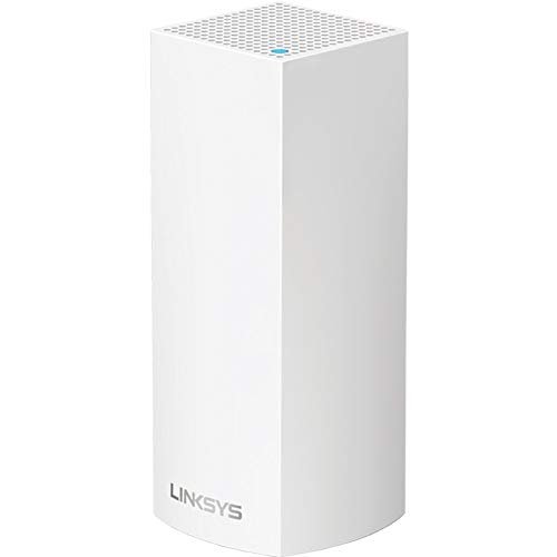 Linksys WHW0301 Velop Intelligent Mesh WiFi Router System: AC2200 Tri-Band, Network for Full-Speed Coverage, Computer Internet Wireless Routers Extender for Home (White, 1-Pack) (Renewed)