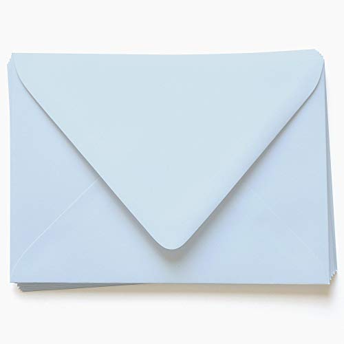 Light Sky Blue Envelopes - A9 Gmund Colors Matt 5 3/4 x 8 3/4 Euro Flap 81T, 25 pack