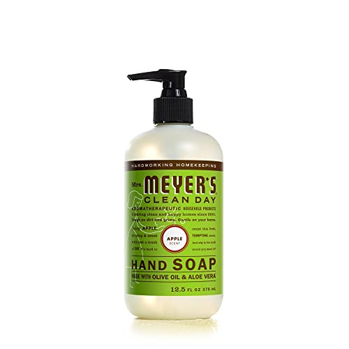 MRS. MEYER'S CLEAN DAY Hand Soap, Made with Essential Oils, Biodegradable Formula, Apple, 12.5 fl. oz - Pack of 3