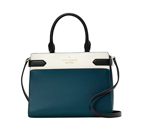 Kate Spade New York womens Kate Spade Staci Medium Top Zip Satchel Crossbody Peacock Sapphire Multi