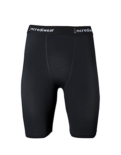 Incrediwear Circulation Shorts – Athletic Shorts for Men and Women, Comfortable, Base Layer Workout Shorts That Support Muscle Recovery and Boost Performance (Black, X-Large)