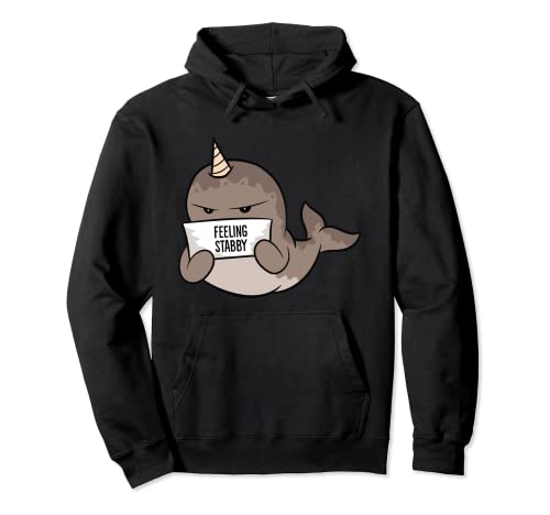 Cute Narwhal Feeling Stabby Pullover Hoodie