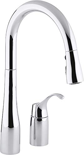 KOHLER 647-CP K-647-CP, 2-Spray, Kitchen Sink Faucet with Pull Down Sprayer, Polished Chrome