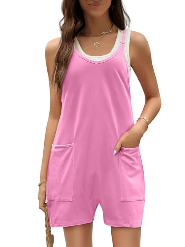 AUTOMET Rompers Jumpsuits Preppy Clothes Shorts Overalls for Women Teen Girls Casual Summer Outfits Cute Sleeveless Jumpers 2024