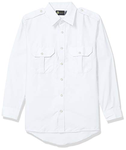 Horace Small Men's Classic Long Sleeve Security Shirt, White, X-Large
