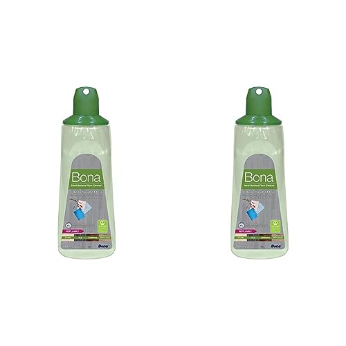 Bona Multi-Surface Floor Cleaner Refillable Spray Mop Cartridge, for Stone Tile Laminate and Vinyl LVT/LVP, 34 Fl Oz (Pack of 2)