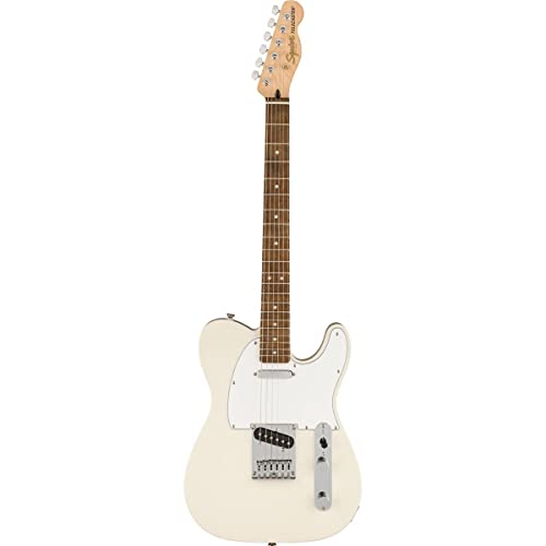 Squier Affinity Series Telecaster Electric Guitar, with 2-Year Warranty, Olympic White, Laurel Fingerboard