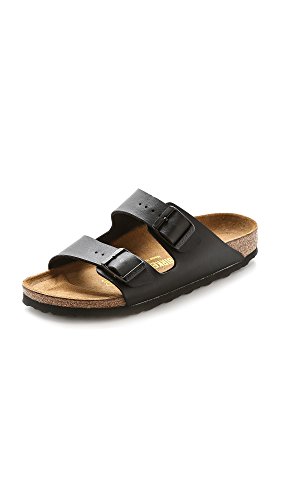 Birkenstock Arizona Unisex Black Birko-Flor Sandal 39 / Unisex US Size 8-8.5