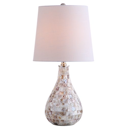 JONATHAN Y JYL1024A Mona 20.5' Mini LED Table Lamp, Cottage, Coastal, Transitional, Modern, Elegant, Office, Living Room, Family Room, Dining Room, Bedroom, Hallway, Foyer, Seashell