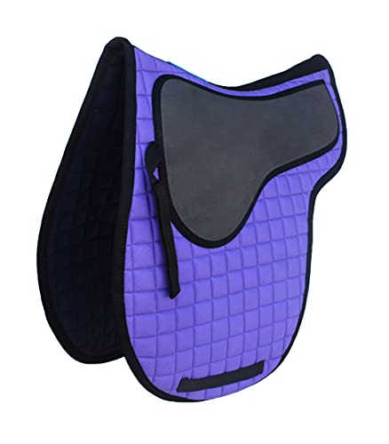 ProRider USA English Quilted Contoured Gel Neoprene Comfort Saddle Pad Purple 72F18